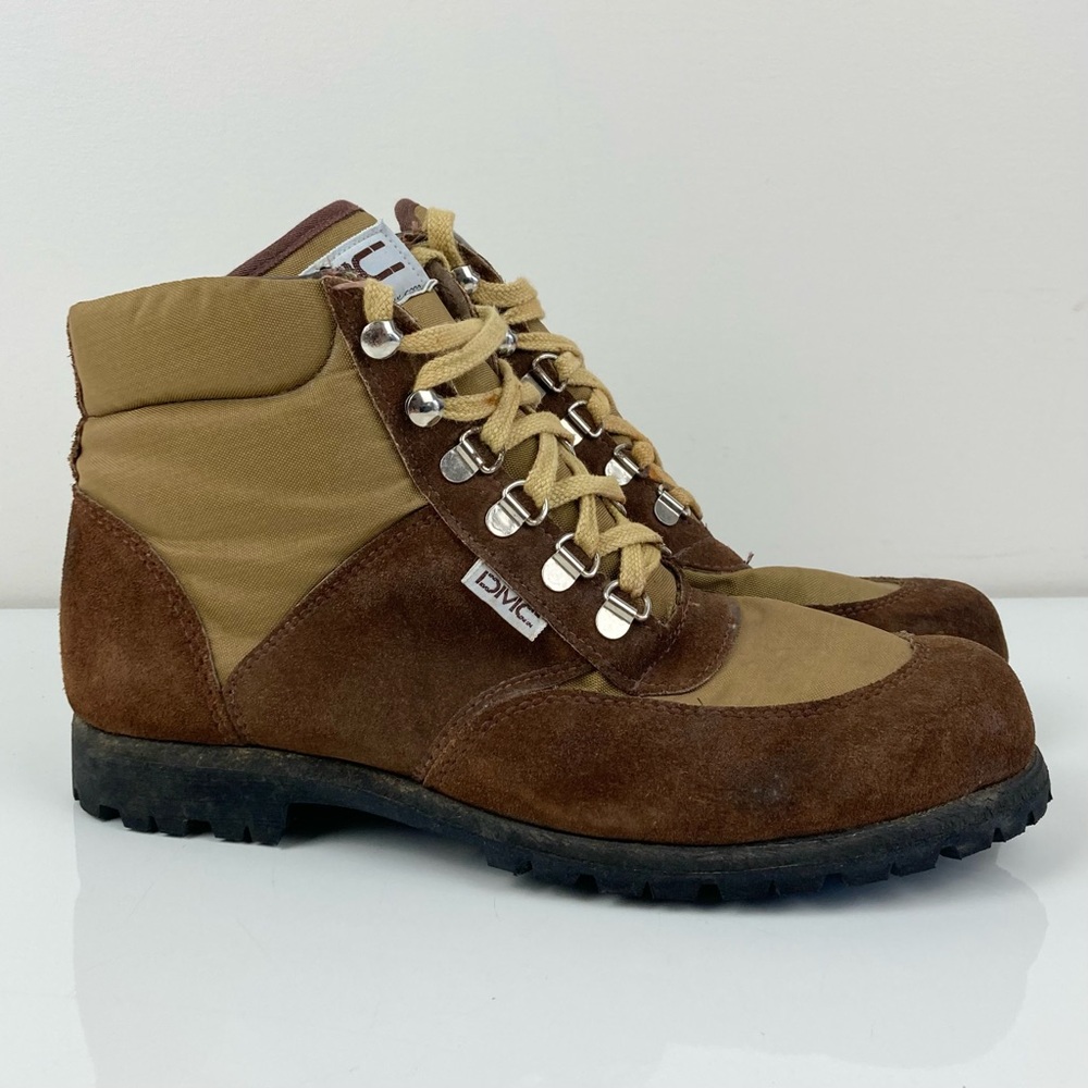 Vintage DMC Women’s Brown Suede & Nylon Lace Up Hiking Boots Size 7.0 Vibram